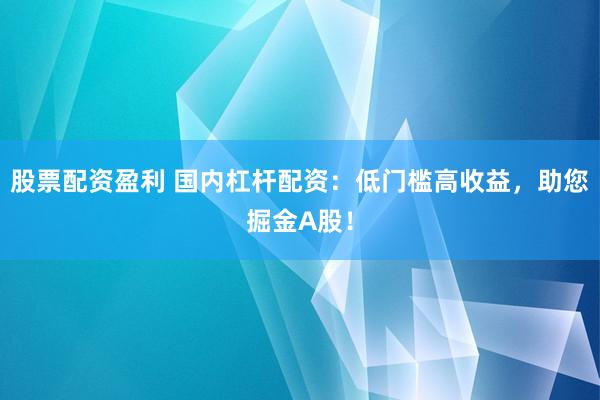 股票配资盈利 国内杠杆配资：低门槛高收益，助您掘金A股！
