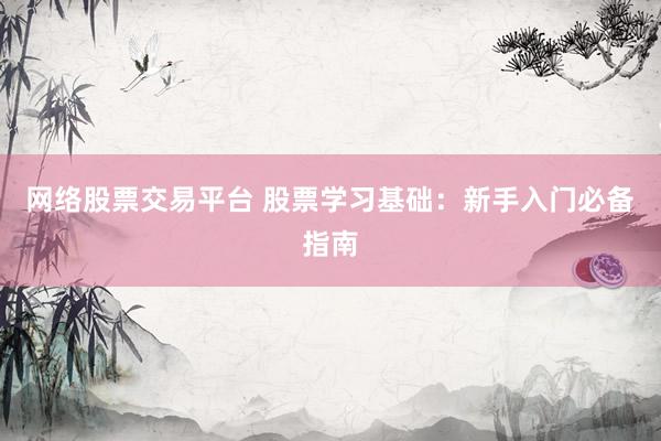 网络股票交易平台 股票学习基础：新手入门必备指南