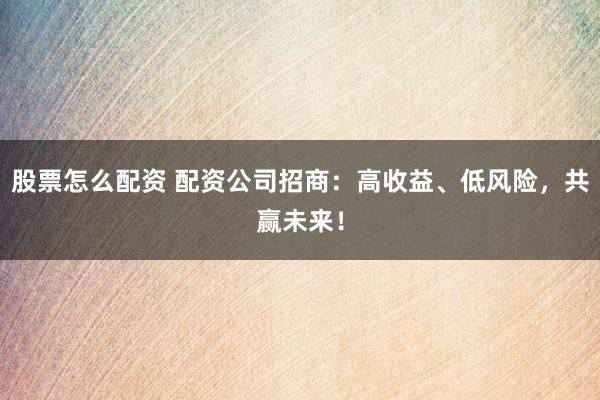 股票怎么配资 配资公司招商：高收益、低风险，共赢未来！