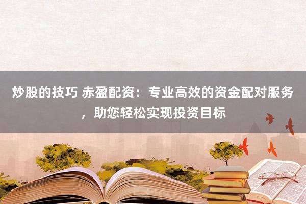 炒股的技巧 赤盈配资：专业高效的资金配对服务，助您轻松实现投资目标