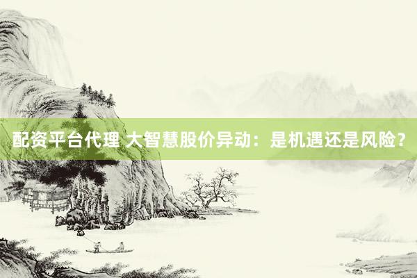 配资平台代理 大智慧股价异动：是机遇还是风险？
