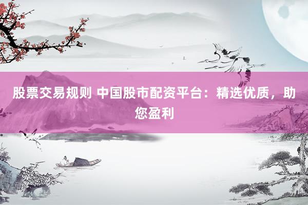 股票交易规则 中国股市配资平台：精选优质，助您盈利