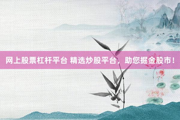 网上股票杠杆平台 精选炒股平台，助您掘金股市！