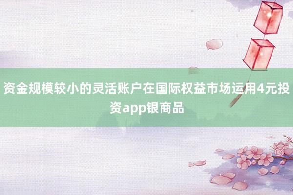 资金规模较小的灵活账户在国际权益市场运用4元投资app银商品